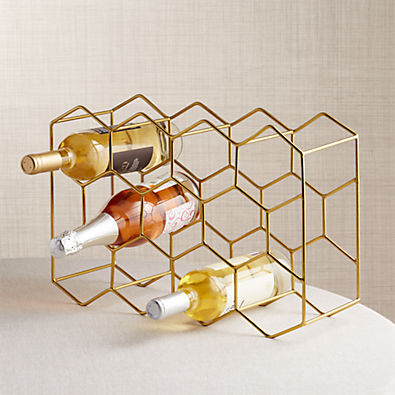 View 11-Bottle Gold Wine Rack details