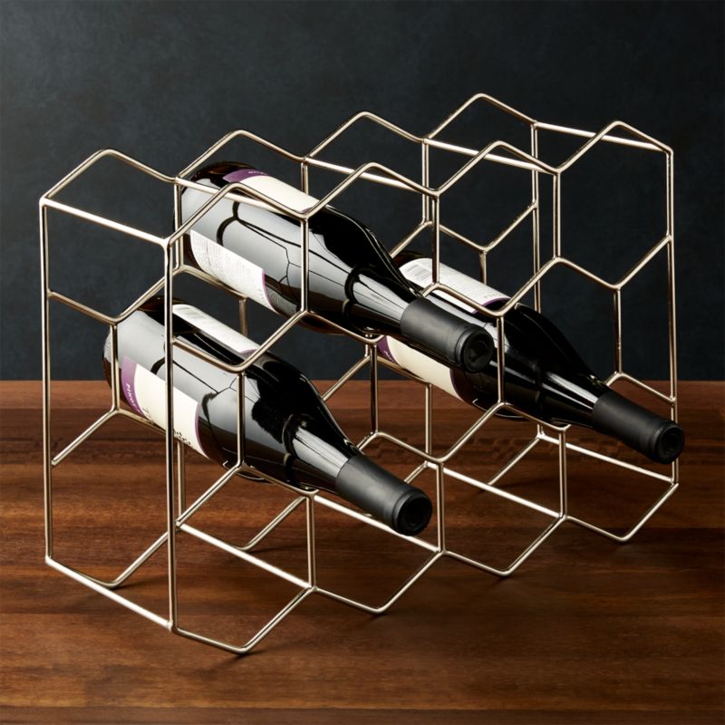 11 Bottle Wine Rack Silver