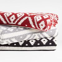 Holiday Knit 70"x55" Throw Blankets