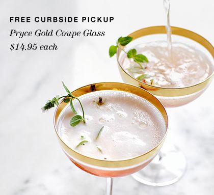 pryce gold coupe glass