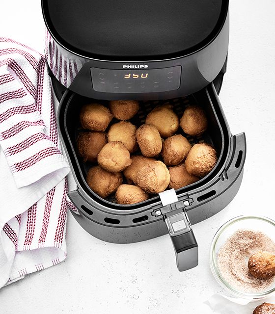 cinnamon sugar air fryer donut holes