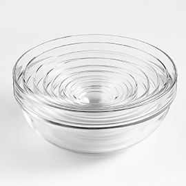 glass nesting bowl 10-piece set