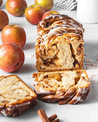 Apple Cinnamon Swirl Babka with Cinnamon Glaze