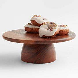 Tondo Acacia Wood Cake Stand