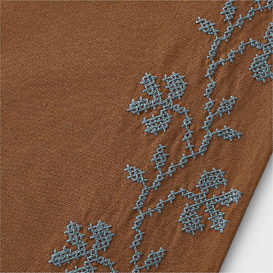 Brown Cross Stitch 120" Table Runner