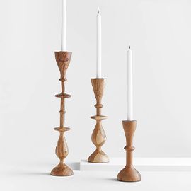 Vantaa Natural Taper Candle Holders