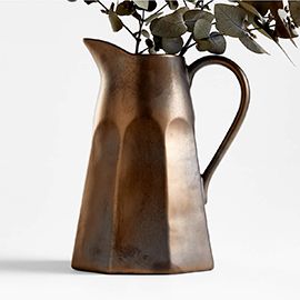 Stevey Metallic Pitcher by Leanne Ford