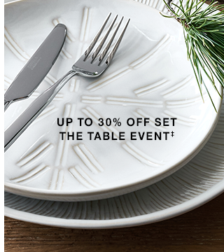 up to 30% off set the table event