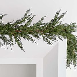 Faux Cypress Christmas Garland 72"