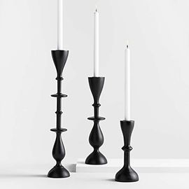 Vantaa Black Taper Candle Holders