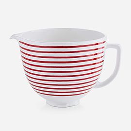 KitchenAid® 5-Qt. Ceramic Red and White Bowl