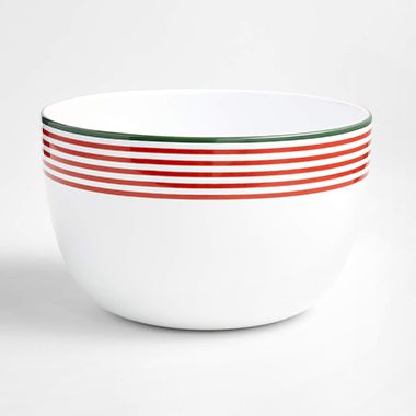 Holiday Stripe Large Mixing Bowl