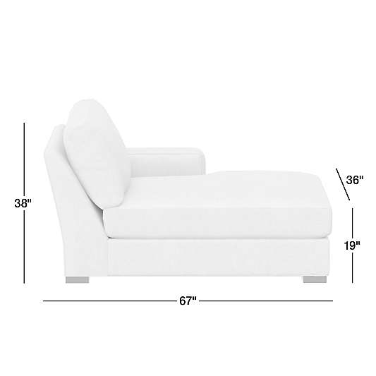 Axis Classic Right-Arm Chaise Lounge Sectional Piece