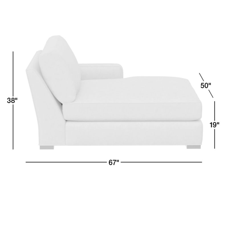 View Axis Classic Leather Right-Arm Extra Wide Chaise Lounge - image 2 of 3