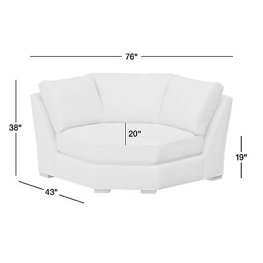 Axis Classic Wedge Chair Sectional Piece