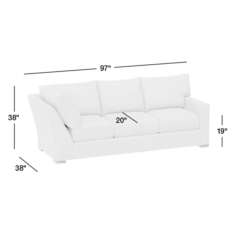 View Axis Classic Leather Right-Arm Corner Sofa - image 2 of 3