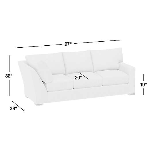 Axis Classic Leather Right-Arm Corner Sofa Sectional Piece