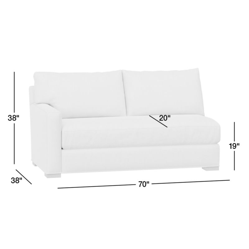 View Axis Classic Bench Left Arm Apartment Sofa - image 3 of 3