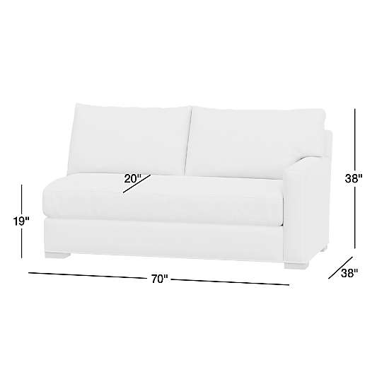 Axis Classic Bench Right-Arm Apartment Sofa Sectional Piece