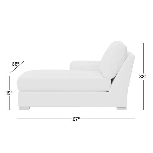 Axis Classic Left-Arm Chaise Lounge Sectional Piece