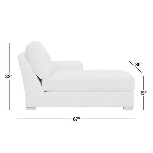 Axis Classic Right-Arm Chaise Lounge Sectional Piece