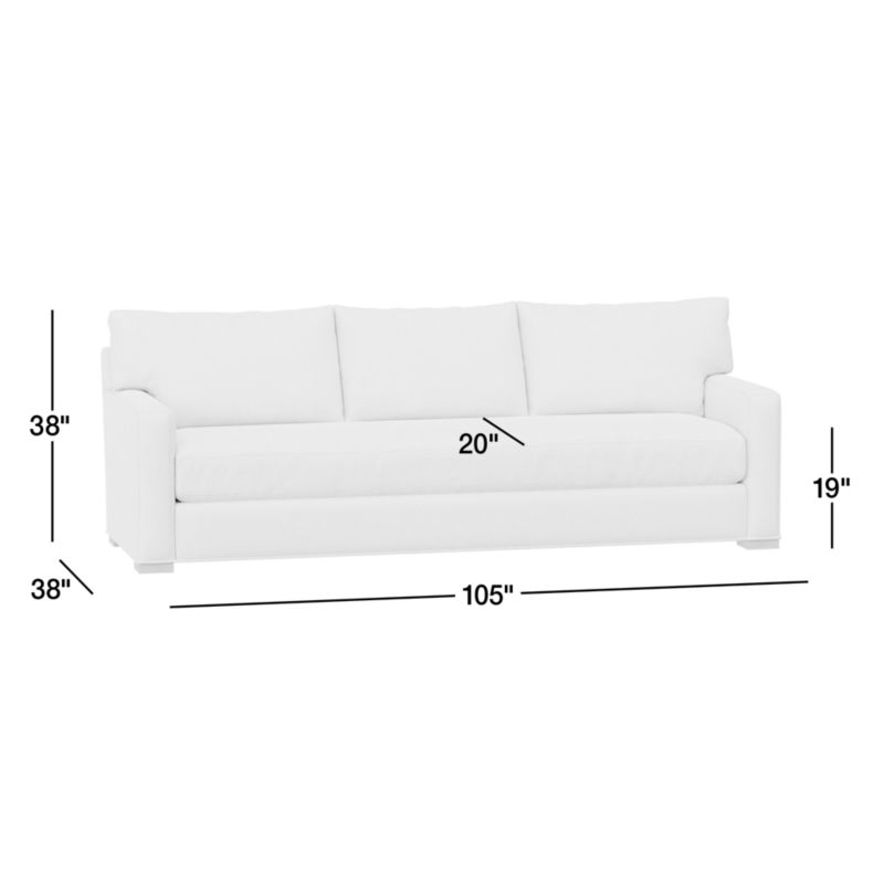 View Axis Classic Bench Sofa 105" - image 3 of 8