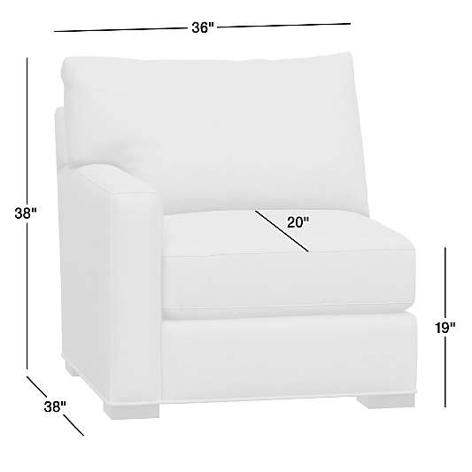 Axis Classic Leather Left-Arm Chair Sectional Piece