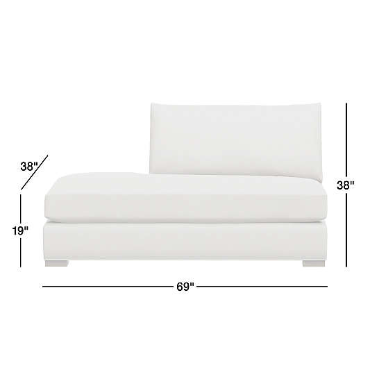 Axis Classic Leather Left-Arm Bumper Sectional Piece