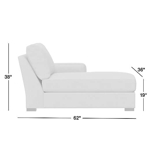 Axis Classic Right-Arm Storage Chaise Lounge Sectional Piece