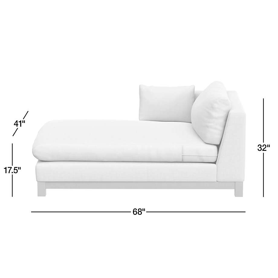 View Pacific Wood Left-Arm Chaise - image 6 of 7