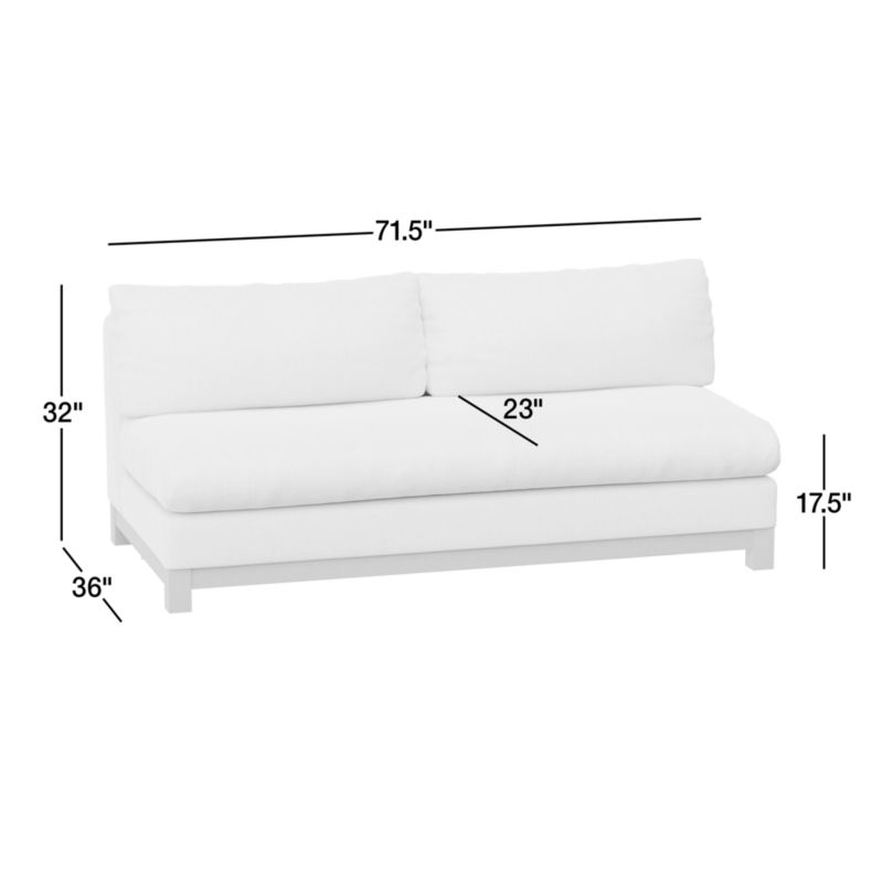 Pacific Wood Bench Armless Sofa