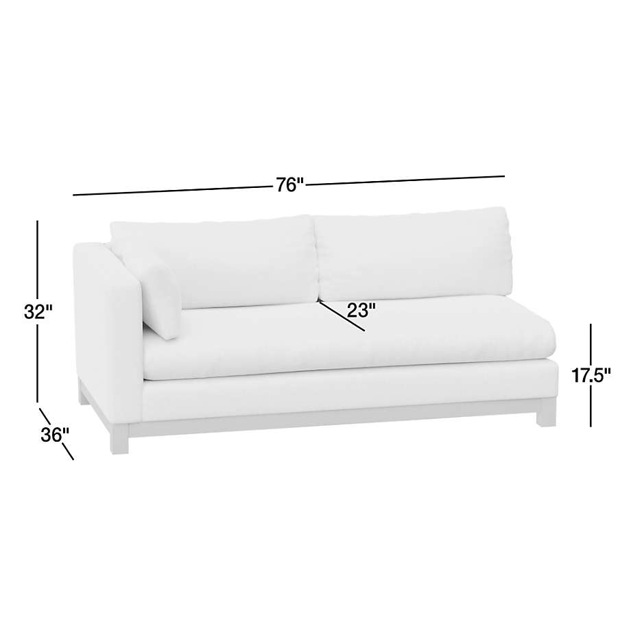 View Pacific Wood Bench Left-Arm Sofa - image 6 of 6