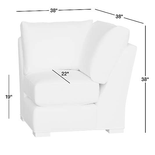 Axis Classic Leather Corner Chair Sectional Piece