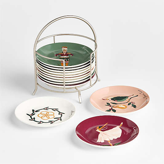 12 Days of Christmas Appetizer Plates with Stand