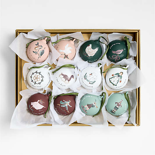 12 Days of Christmas Ornaments Boxed Set of 12
