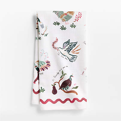 12 Days of Christmas Organic Cotton Dish Towel