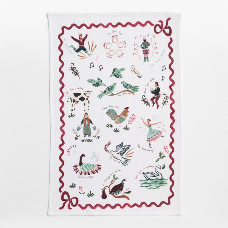 12 Days of Christmas Organic Cotton Dish Towel - image 1 of 3