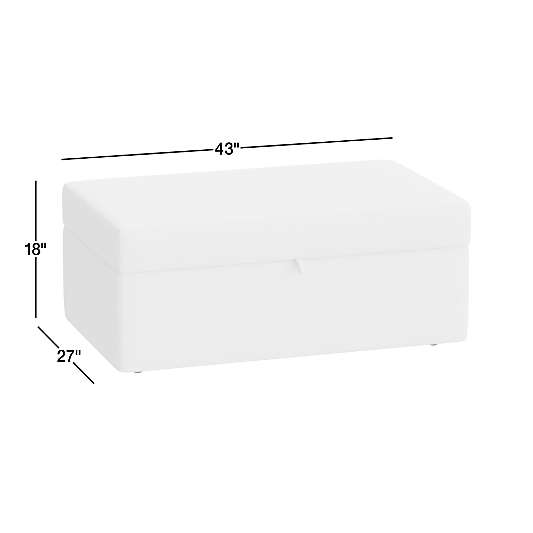 Lounge Classic Storage Ottoman with Tray