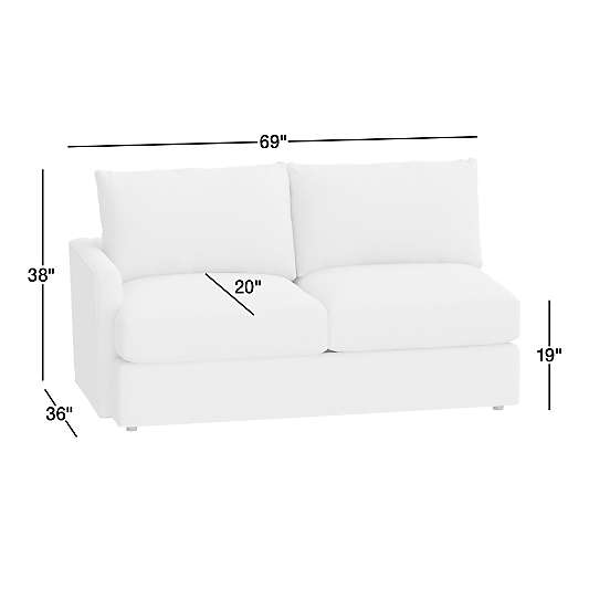 Lounge Classic Leather Left-Arm Apartment Sofa Sectional Piece
