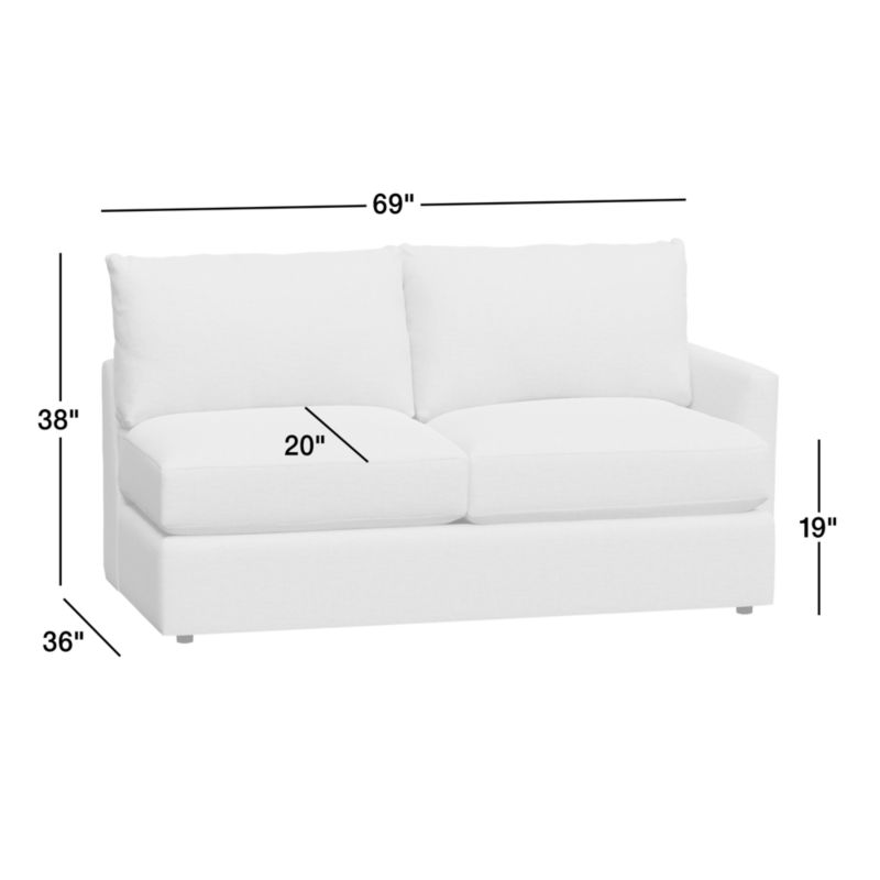 View Lounge Classic Leather Right-Arm Apartment Sofa - image 3 of 3