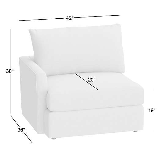 Lounge Classic Leather Left-Arm Chair Sectional Piece