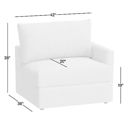 Lounge Classic Leather Right-Arm Chair Sectional Piece