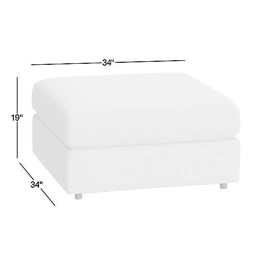 Lounge Classic 34" Square Cocktail Ottoman