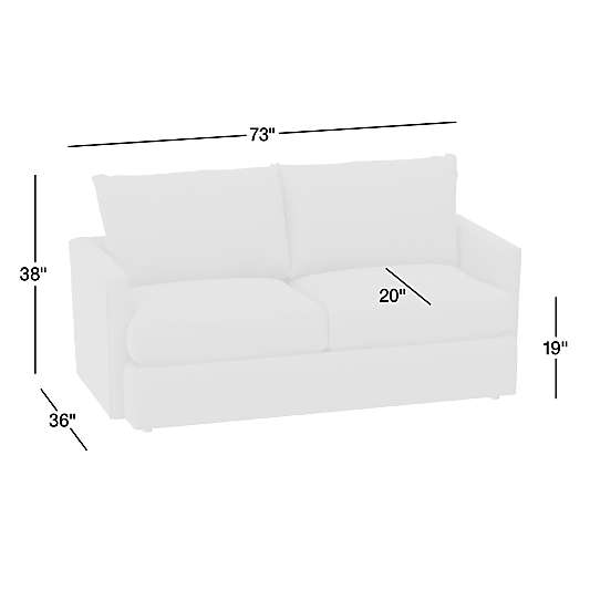 Lounge Classic 73" Leather Apartment Sofa