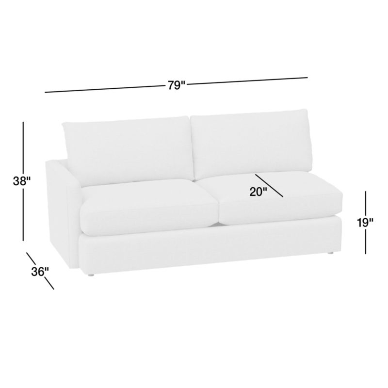 View Lounge Classic Leather Left-Arm Sofa - image 3 of 3