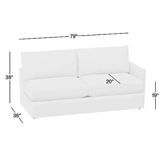Lounge Classic Leather Right-Arm Sofa Sectional Piece