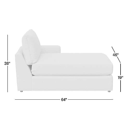 Lounge Classic Right-Arm Chaise Lounge Sectional Piece