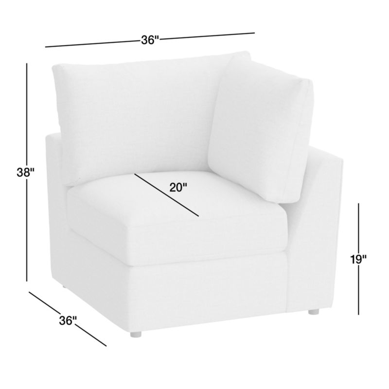 View Lounge Classic Leather Corner Sectional Piece - image 3 of 3