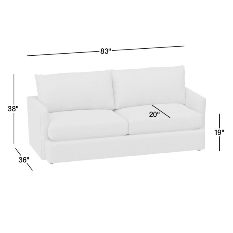 View Lounge Classic Leather Sofa 83" - image 3 of 7