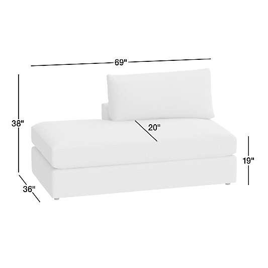 Lounge Classic Leather Left-Arm Bumper Sectional Piece